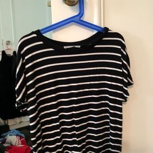 striped short-sleeve top